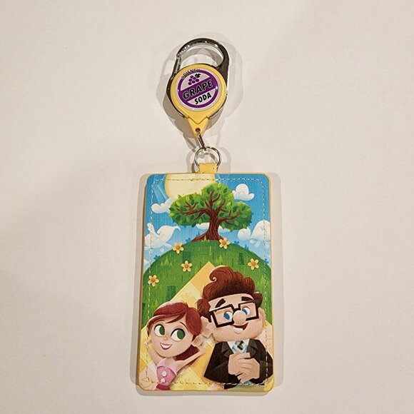 Loungefly Disney Pixar UP Carl & Ellie Picnic Retractable Lanyard ID Holder NEW - Picture 5 of 11